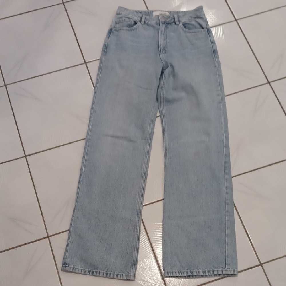 Dynamite Heidi Light Blue Denim Wide Leg Jeans - Size 26